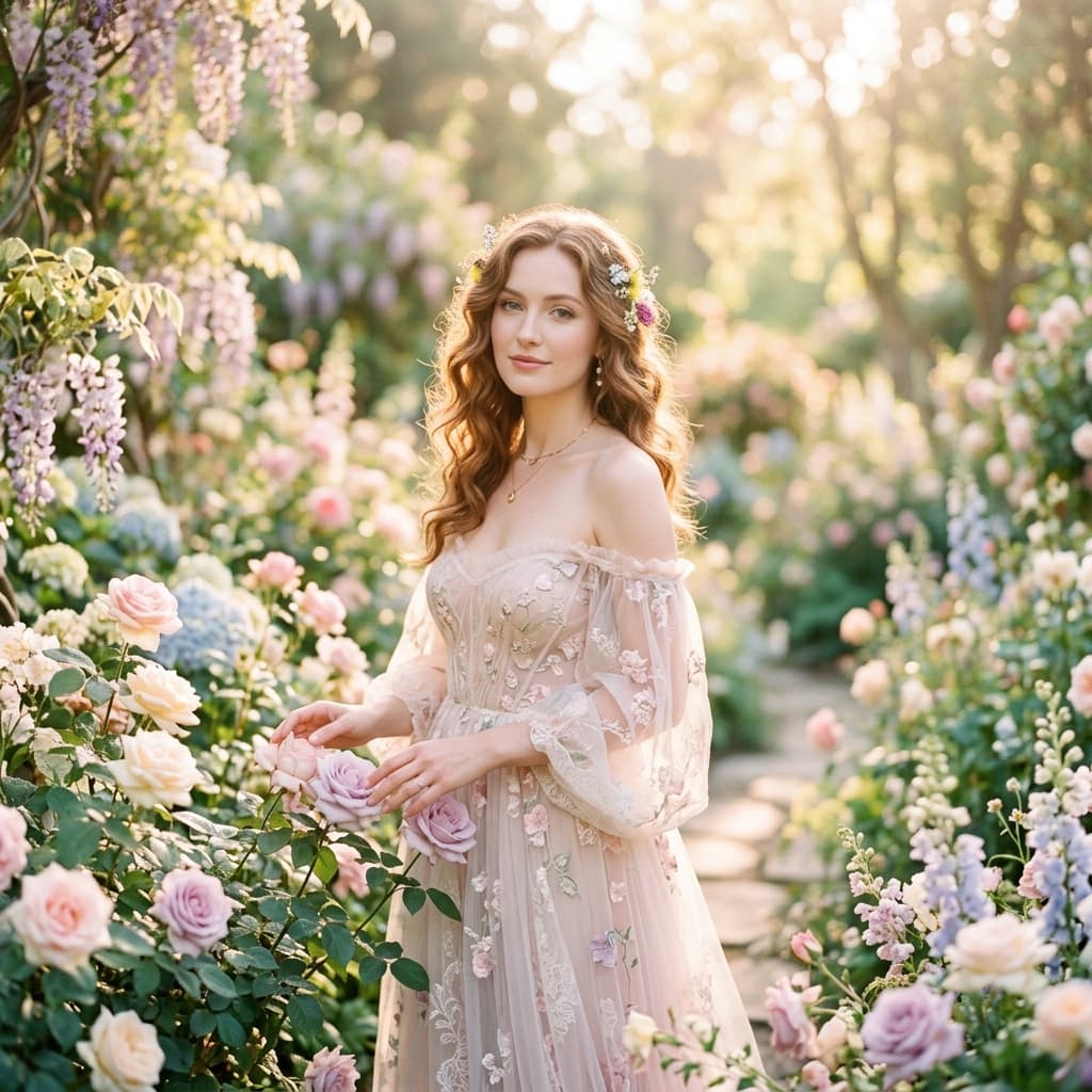 Sample output for Dreamy Garden Floral Portrait