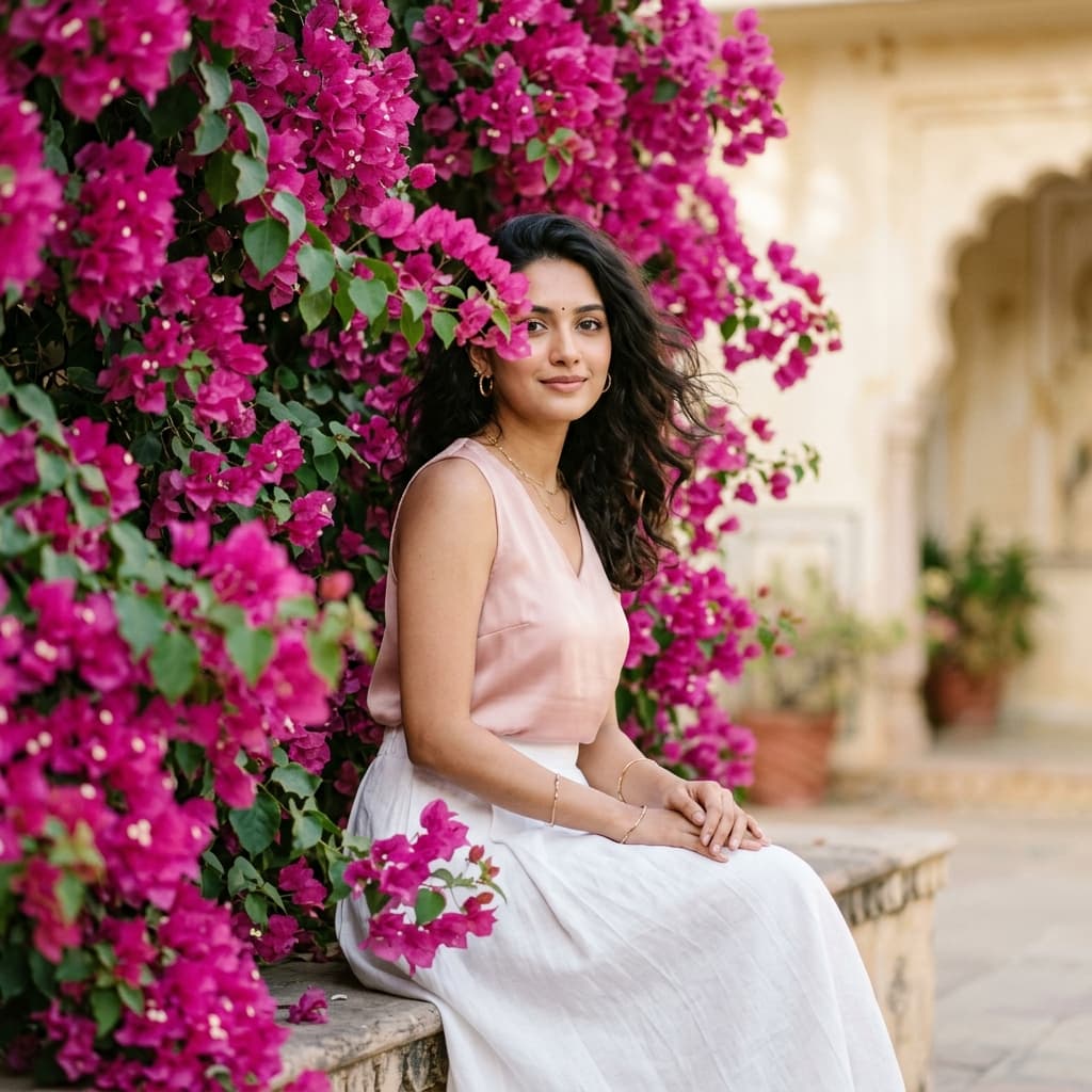 Sample output for Floral Fashion Portrait