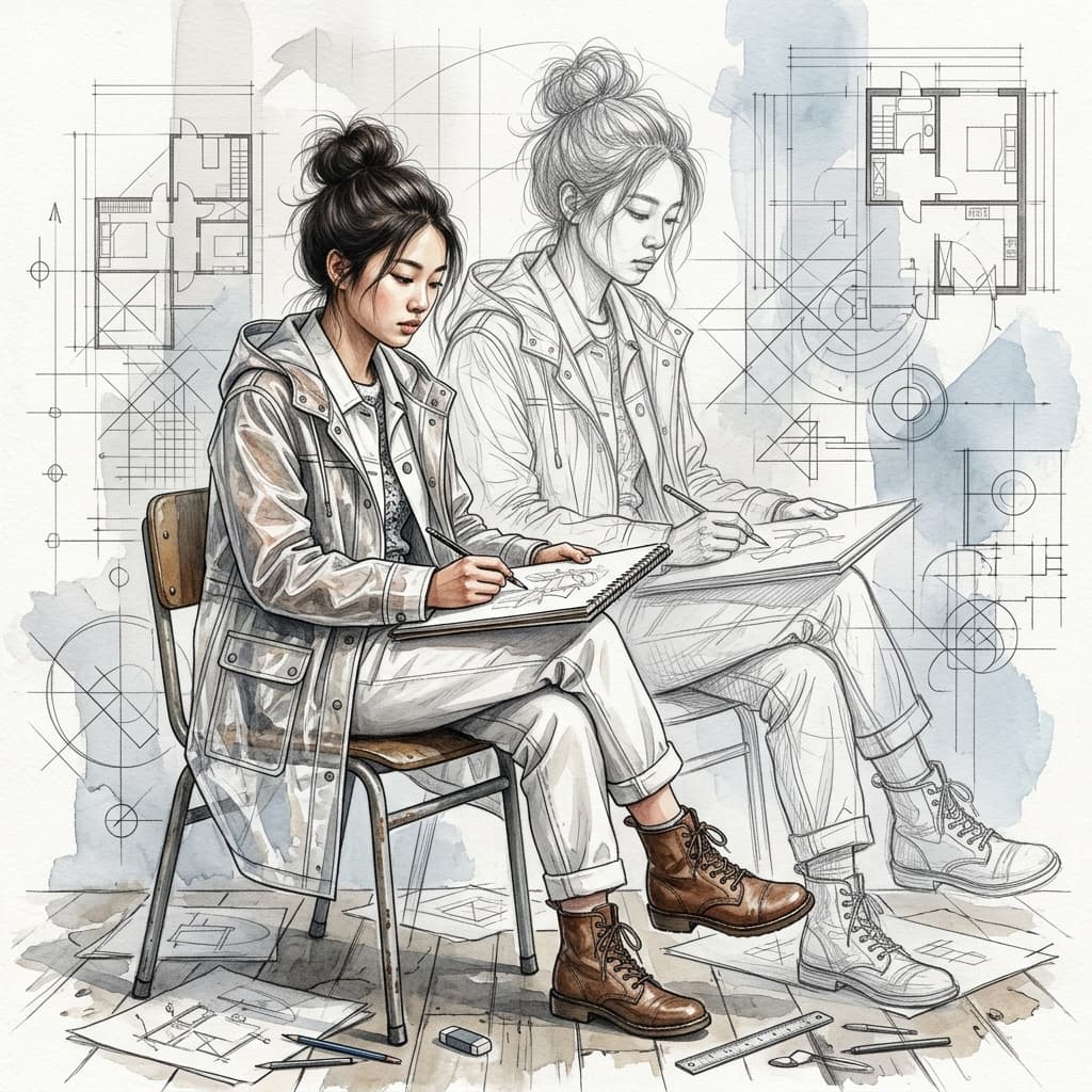 Sample output for Architectural Sketch Illustration