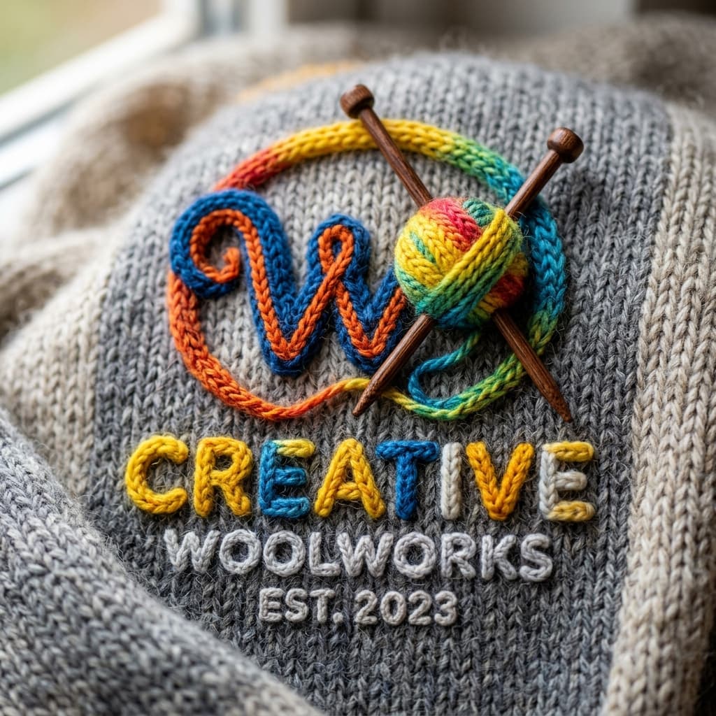Sample output for Knitted Wool Logo Creator