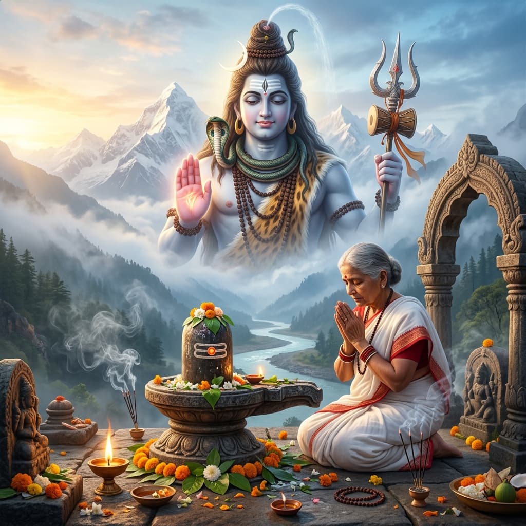 Sample output for Photorealistic Shiva Blessing (Image-to-Image)