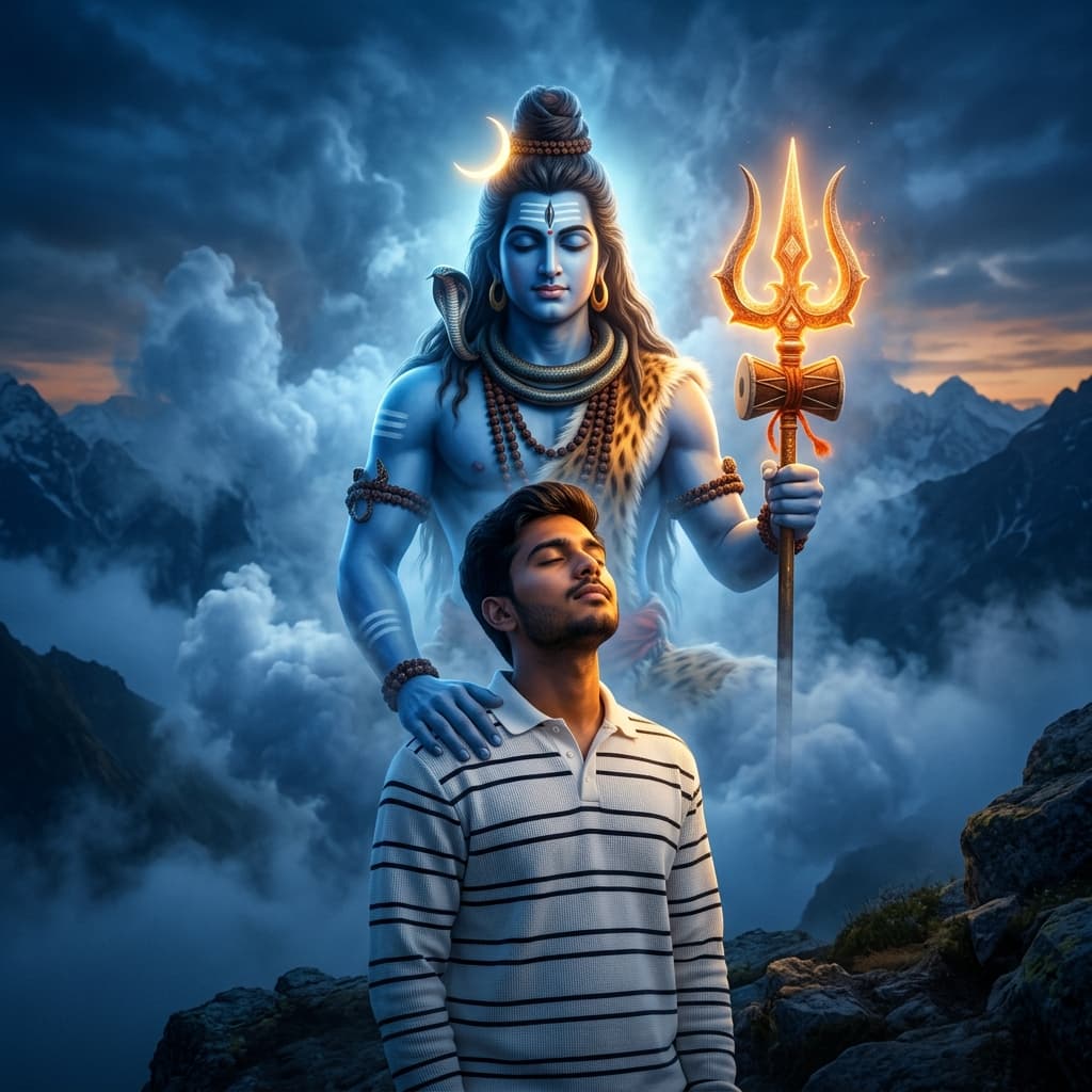 Sample output for Cinematic Shiva Devotional Portrait