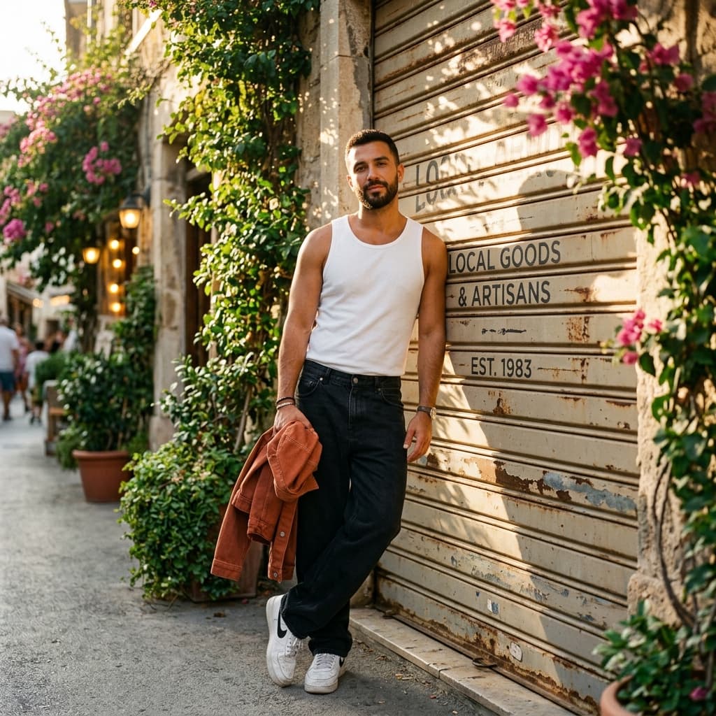 Sample output for Urban Golden Hour Fashion Portrait