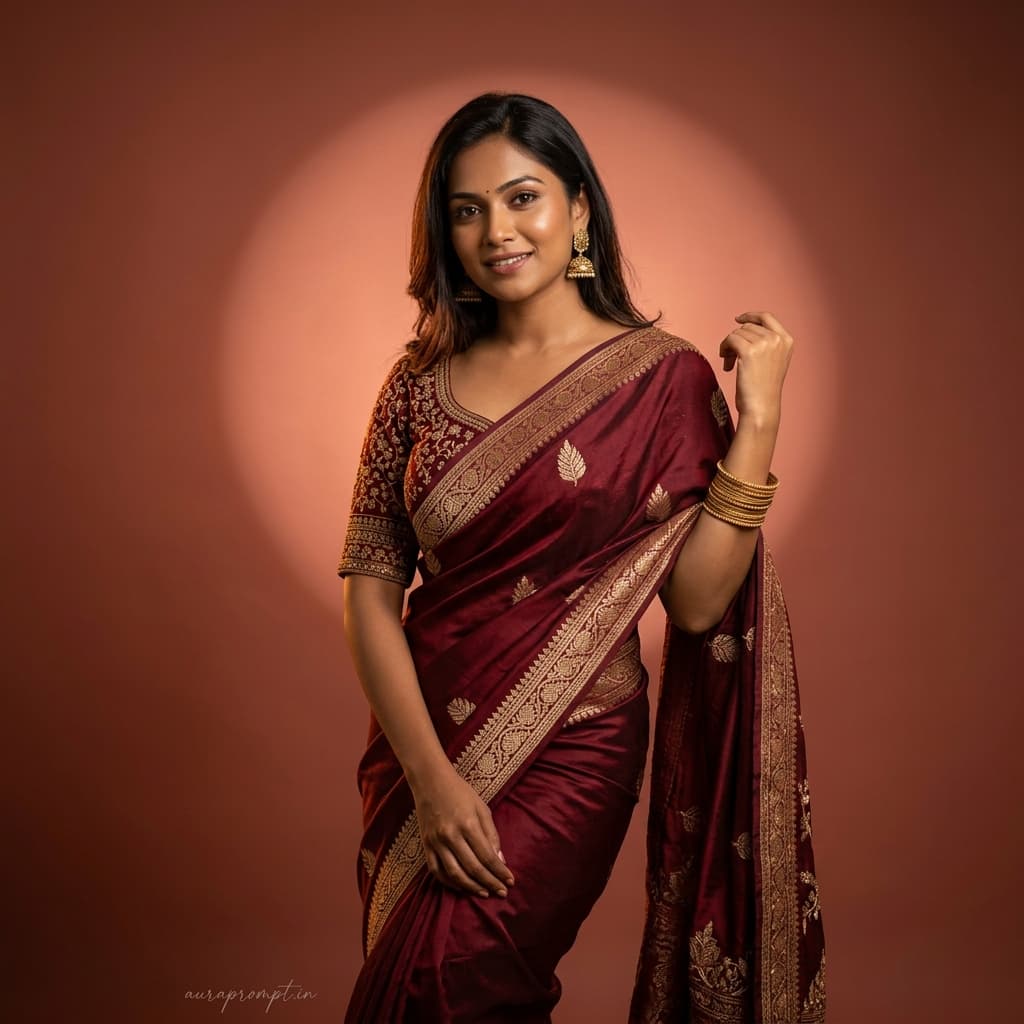 Sample output for Editorial Saree Portrait